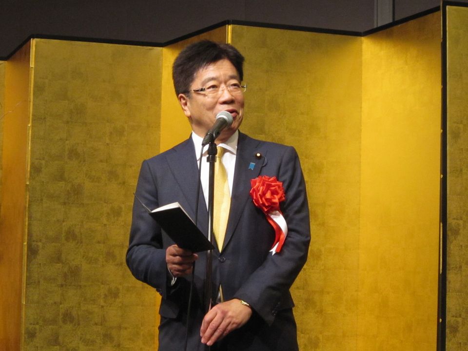 1月12日の四病協賀詞交歓会で、来賓として挨拶した加藤勝信厚生労働大臣