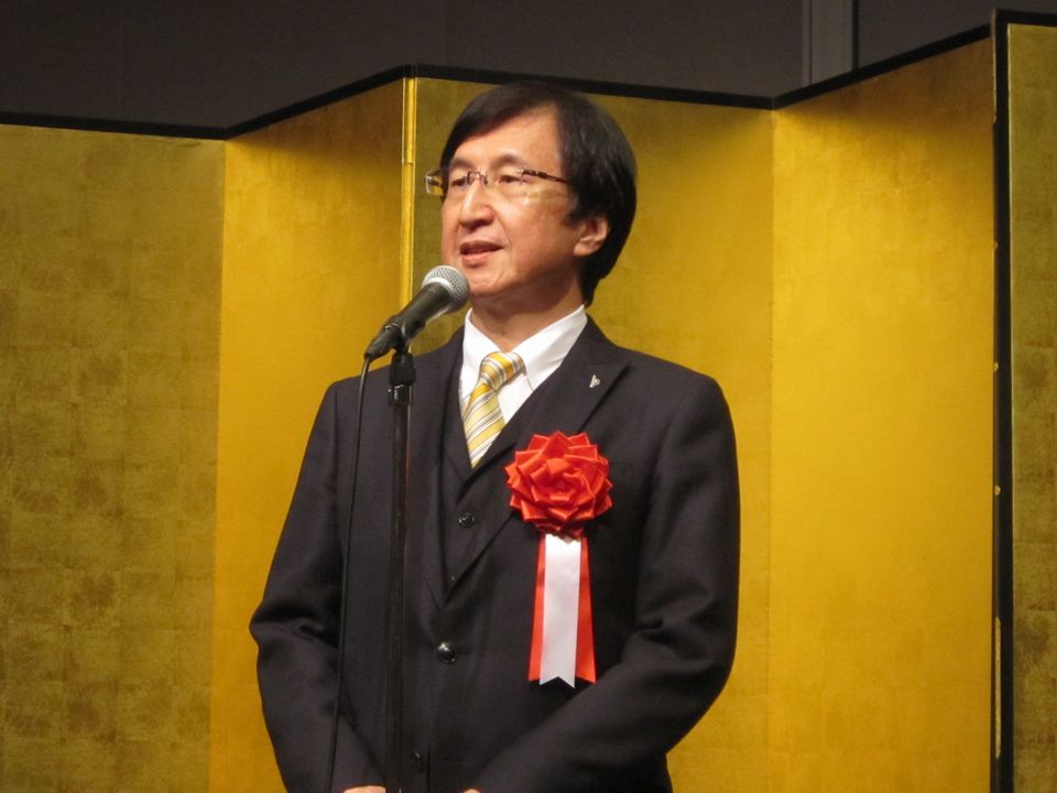 1月12日の四病協賀詞交歓会で、日本医師会の横倉義武会長の代理として挨拶をした今村聡副会長
